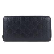 Pre-owned Leather wallets Gucci Vintage , Blue , Dames