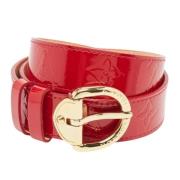 Pre-owned Leather belts Louis Vuitton Vintage , Red , Dames