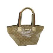 Pre-owned Coated canvas gucci-bags Gucci Vintage , Yellow , Dames