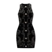Jacquard jurk Balmain , Black , Dames