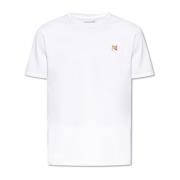 T-shirt met logo Maison Kitsuné , White , Heren