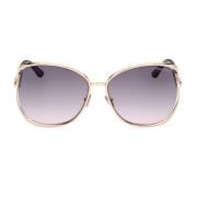 Zonnebril met Gouden Frame Tom Ford , Yellow , Dames