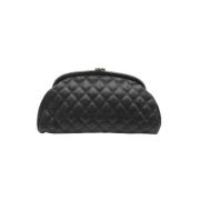 Pre-owned Leather clutches Chanel Vintage , Black , Dames