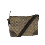 Pre-owned Canvas gucci-bags Gucci Vintage , Beige , Dames