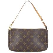 Pre-owned Canvas clutches Louis Vuitton Vintage , Brown , Dames