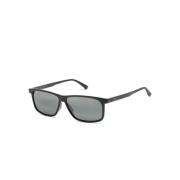 Pulama 618-02 Shiny Black Sunglasses Maui Jim , Black , Unisex