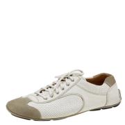 Pre-owned Leather sneakers Prada Vintage , White , Dames