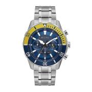 Blauw Stalen Quartz Horloge, 10Atm Bulova , Multicolor , Unisex