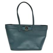 Pre-owned Leather totes Salvatore Ferragamo Pre-owned , Green , Dames
