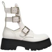 Pre-owned Leather boots Alexander McQueen Pre-owned , White , Dames