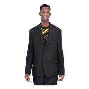 Zwarte Barok Blazer Versace Jeans Couture , Black , Heren