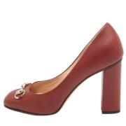 Pre-owned Leather heels Gucci Vintage , Red , Dames