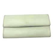 Pre-owned Leather wallets Louis Vuitton Vintage , White , Dames