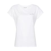 Optisch Wit `Moda` T-Shirt Blugirl , White , Dames