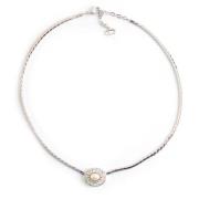 Pre-owned White Gold necklaces Dior Vintage , Gray , Dames