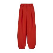 Wide Trousers Closed , Red , Dames