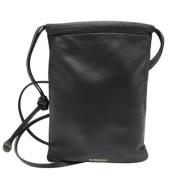 Pre-owned Leather shoulder-bags Burberry Vintage , Black , Dames