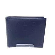 Pre-owned Leather wallets Bvlgari Vintage , Blue , Dames