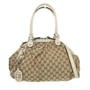 Pre-owned Canvas handbags Gucci Vintage , Brown , Dames