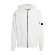 Licht Fleece Zip Hoodie Wit C.p. Company , White , Heren