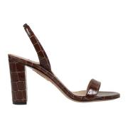Flat Sandals Aquazzura , Brown , Dames