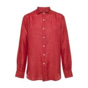 Casual Shirts Canali , Red , Heren