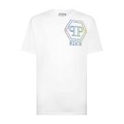 Witte T-shirts en Polos Philipp Plein , White , Heren