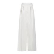 Wide Trousers Max Mara , White , Dames