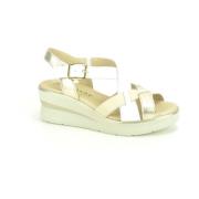 Wit +beige combi Sand. SpieZ. Pitillos , White , Dames