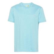 Geborduurd Katoenen Logo T-Shirt Ralph Lauren , Blue , Heren