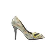 Pre-owned Leather heels Louis Vuitton Vintage , Yellow , Dames