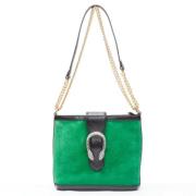 Pre-owned Suede gucci-bags Gucci Vintage , Green , Dames