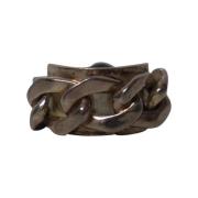 Pre-owned Metal rings Maison Margiela Pre-owned , Gray , Dames