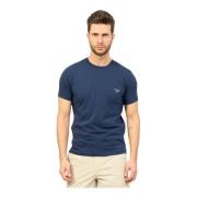 Blauw Logo T-shirt Regular Fit Emporio Armani EA7 , Blue , Heren