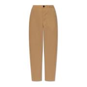 Wijde broek in wol Marni , Beige , Dames