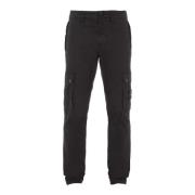 Cargo Katoenen Broek Stone Island , Black , Heren