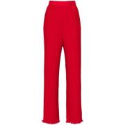 Straight Trousers Lanvin , Red , Dames