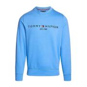 Blauwe Spell Logo Sweatshirt Tommy Hilfiger , Blue , Heren
