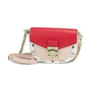 Rode leren crossbody heuptas MCM , Multicolor , Dames