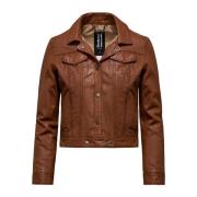 Leather Jackets BomBoogie , Brown , Dames