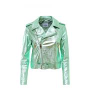 Leather Jackets Coco Cloude , Green , Dames