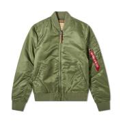 Vintage Fit Flight Jacket Sage Green Alpha Industries , Green , Heren