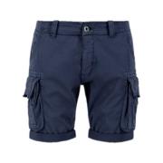 Cargo Crew Shorts Blauw Alpha Industries , Blue , Heren