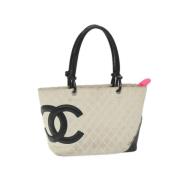 Pre-owned Leather chanel-bags Chanel Vintage , White , Dames