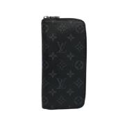 Pre-owned Coated canvas wallets Louis Vuitton Vintage , Black , Dames