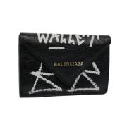 Pre-owned Leather wallets Balenciaga Vintage , Black , Dames