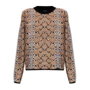 Trui met dierenmotief Balmain , Beige , Dames