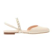 Elegante Strass Slingback Schoenen AGL , Beige , Dames