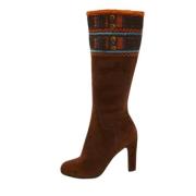 Pre-owned Suede boots Miu Miu Pre-owned , Brown , Dames
