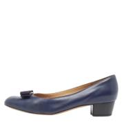 Pre-owned Leather heels Salvatore Ferragamo Pre-owned , Blue , Dames